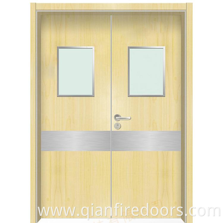 Hospital double wooden ancient doors mahogany entrance natural wood door